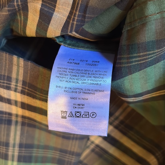 NWT COLUMBIA rapid rivers ll plaid button down men’s large - Picture 5 of 9